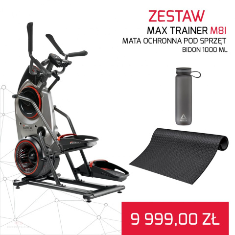 BOWFLEX MAX TRAINER M8I + Mata ochronna pod sprzęt + Bidon 1000 ml GRATIS BOWFLEX MAX TRAINER M8I + Mata ochronna pod sprzęt + Bidon 1000 ml GRATIS