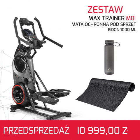 BOWFLEX MAX TRAINER M8I + Mata ochronna pod sprzęt + Bidon 1000 ml GRATIS BOWFLEX MAX TRAINER M8I + Mata ochronna pod sprzęt + Bidon 1000 ml GRATIS