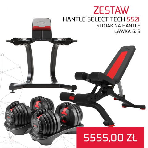 BOWFLEX HANTLE 552I SELECT TECH x 2 + ŁAWKA 5.1S + STOJAK NA HANTLE BOWFLEX HANTLE 552I SELECT TECH x 2 + ŁAWKA 5.1S + STOJAK NA HANTLE