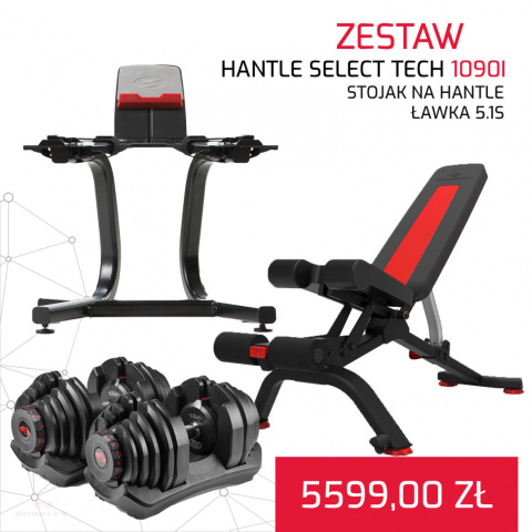 BOWFLEX HANTLE 1090I SELECT TECH x2 + ŁAWKA 5.1S + STOJAK BOWFLEX HANTLE 1090I SELECT TECH x2 + ŁAWKA 5.1S + STOJAK