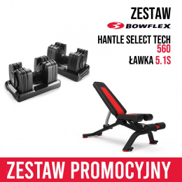 BOWFLEX ZESTAW HANTLI 560 SELECT TECH + Ławka treningowa 5.1S