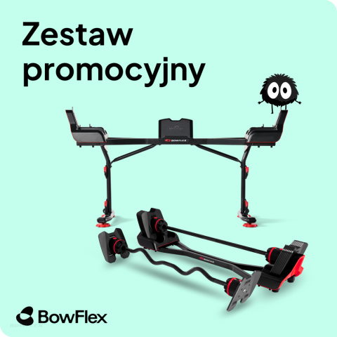 BOWFLEX ZESTAW SZTANG REGULOWANYCH SELECTTECH 2080 + STOJAK